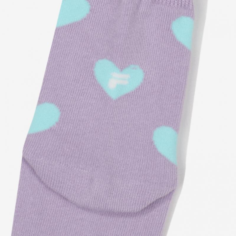 [fila Kids] All Over Heart Pattern Long Neck Socks  Fk3scf5356f Lvd  q0zFk3scf5356fLvd