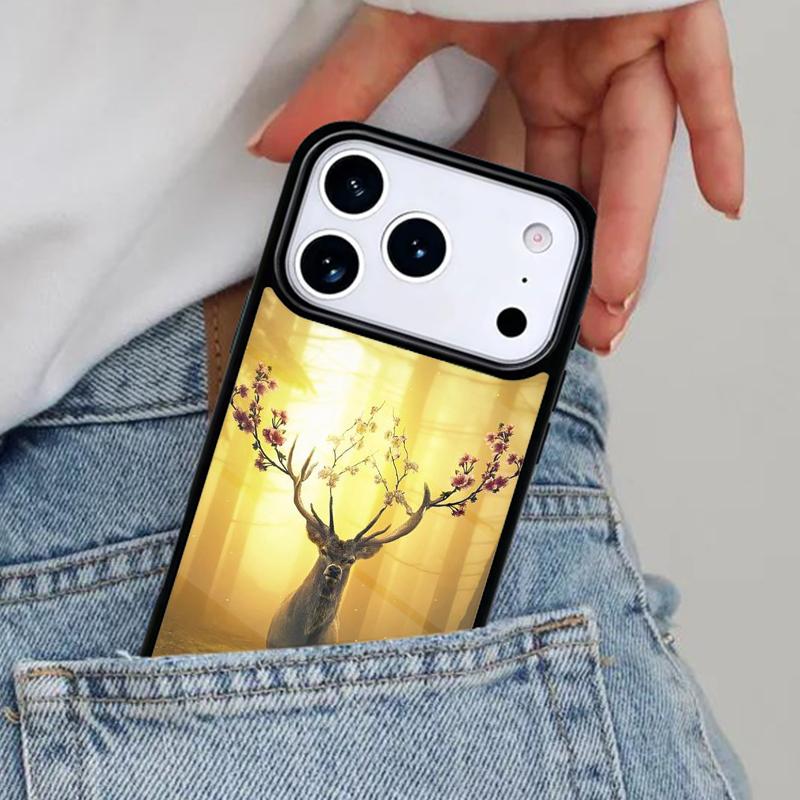 Мягкий чехол для телефона с оленем для iPhone 16e 15 14 13 12 17 Pro Max Plus Air 17pro Чехол