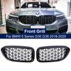 2PCS Car Racing Grill Meteor Diamond Star Style Front Kidney Grille Bumper For BMW 5 Series G30 G31 G38 520i 530i 540i 2018