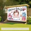 2D flat banner 1 piece cute baby girl welcome banner suitable for family gatherings weddings birthday parties