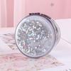 Girlish Heart Double-Sided Portable Makeup Mirror - Cute, Compact, and Foldable.