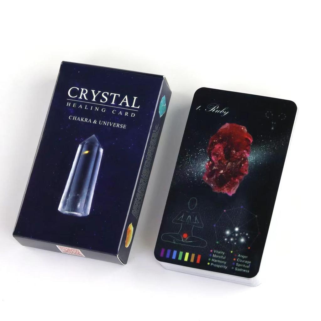 Карты исцеления кристаллами, электронный путеводитель по играм Oracle Deck Games, 60 шт. Карты (48 кристальных карт и 12 карт зодиака) 10,3*6 см