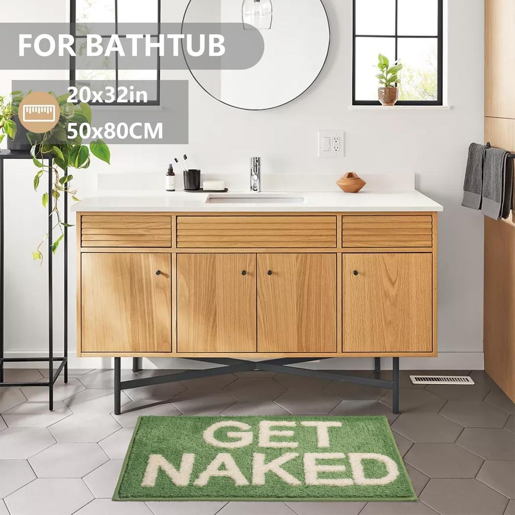 Get Naked Коврики для ванной Нескользящий Смешной Коврик для ванной Машинная стирка Неправильной формы Коврик для душа Водопоглощающий Коврик для ванной