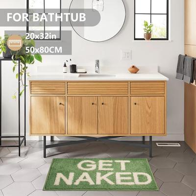 Get Naked Коврики для ванной Нескользящий Смешной Коврик для ванной Машинная стирка Неправильной формы Коврик для душа Водопоглощающий Коврик для ванной
