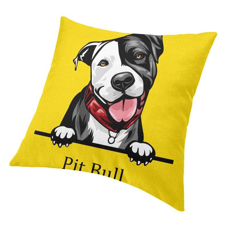 Чехол на подушку с забавной собакой Pit Bull 55x55 см, бархатная современная наволочка для домашнего животного, украшение для дома, наволочка для дивана Dakimakura