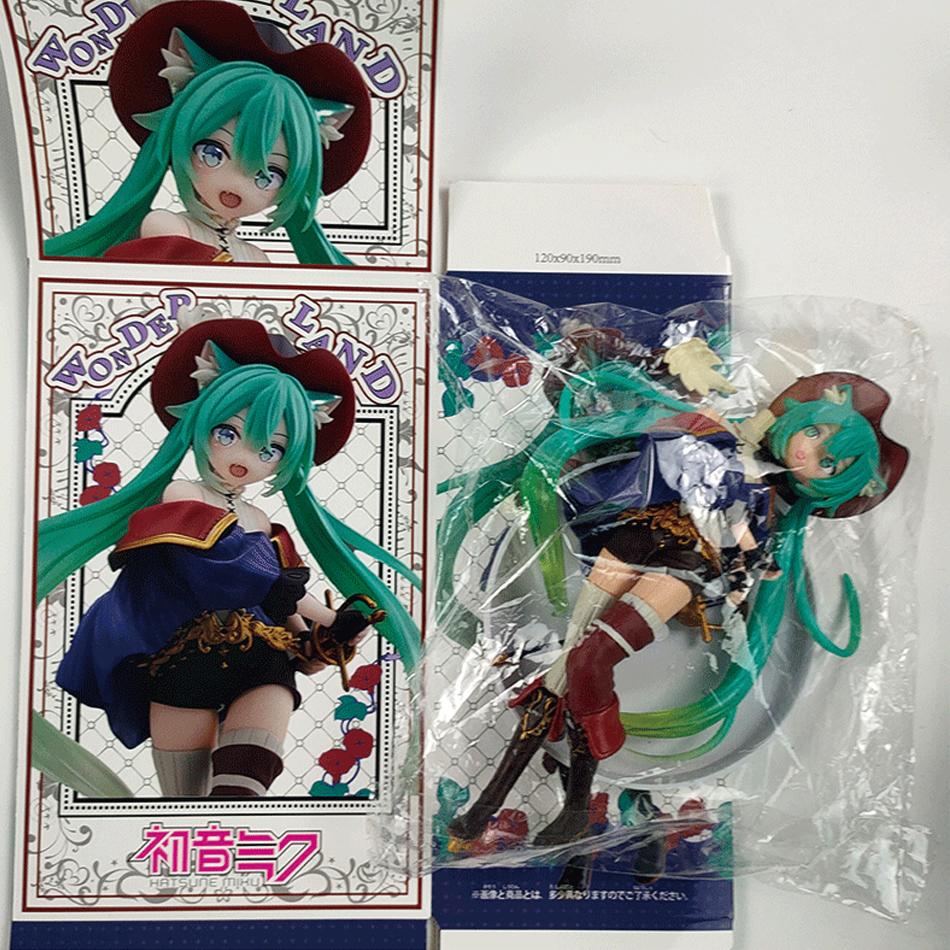 Hatsune Miku Anime Figurine - Cute Desktop Action Figure 'Tale of Wonderland' Miku as Puss in Boots Kawaii Girl Model Toy Adorab