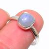 Кольцо из натурального радужного лунного камня, этническое, из чистого серебра 925 пробы, S.9 o0A11