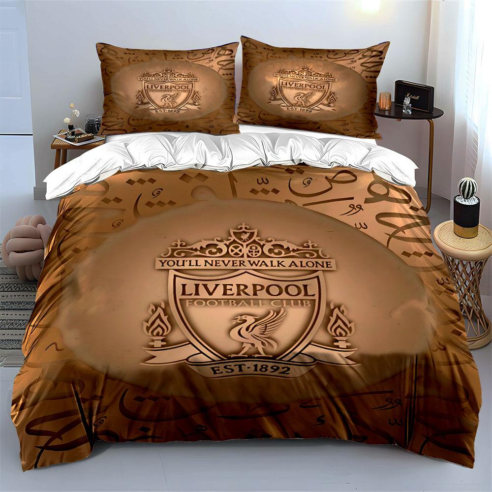 Liverpool Club Logo Bedding Bedding Duvet Cover Set Duvet Cover Pillowcases (1 * Duvet Cover 2 * Pillowcases, without duvet insert)