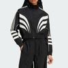 Adidas Originals Cutline Spliced Casual Comfortable Zipper Retro Sports Stand Collar Jacket Women Jacket Black IW5511
