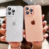 Блестящий силиконовый чехол для телефона для IPhone 15 Pro Max 14 13 12 11 Xs Xr 7 8 Plus SE2, полупрозрачный защитный противоударный чехол для линз