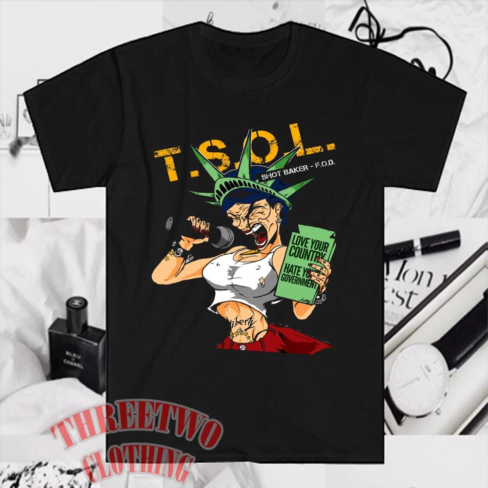 TSOL T.S.O.L. Love Your Country Men's Black Size S to 5XL