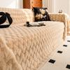 Чехол для дивана Mediterranean Breeze из однотонного меха кролика, новый, всесезонный, универсальный, толстый, противоскользящий, пылезащитный, ткань для дивана
