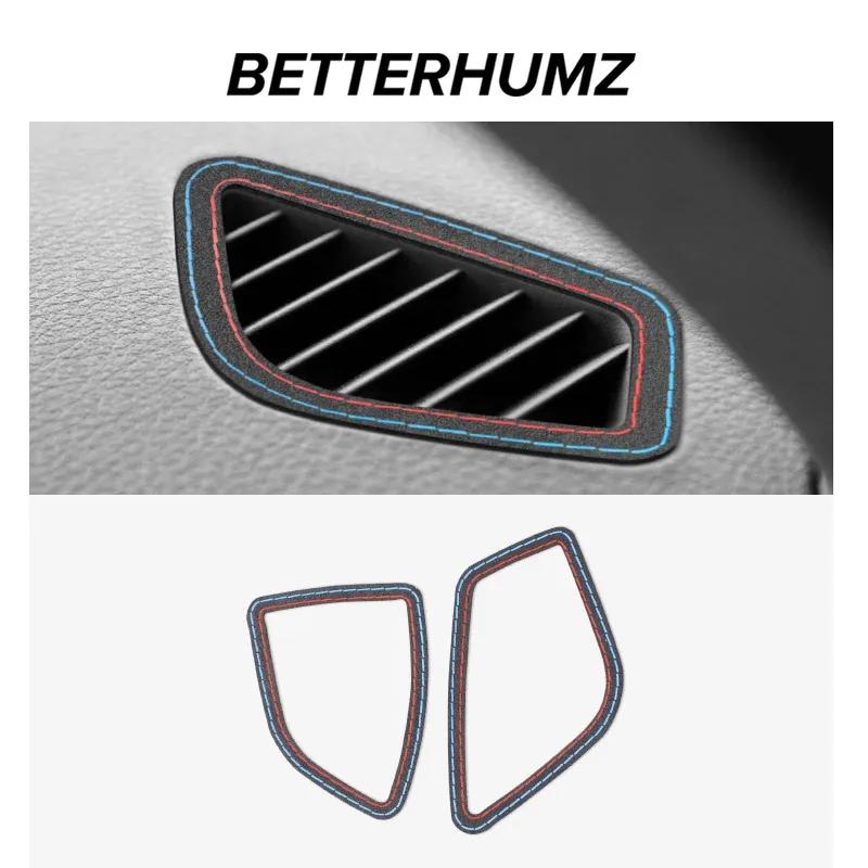 For BMW F30 F32 F34 F35 Made of Alcantara Dashboard Side Air Vent Outlet Trim Frame Performance Sticker Car Interior Accessories