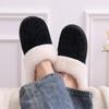Comwarm Winter Fur House Slippers For Men Women Cozy Indoor Fleece Lined Flat Slides New Plush Knit Cotton Shoes Fuzzy Slippers