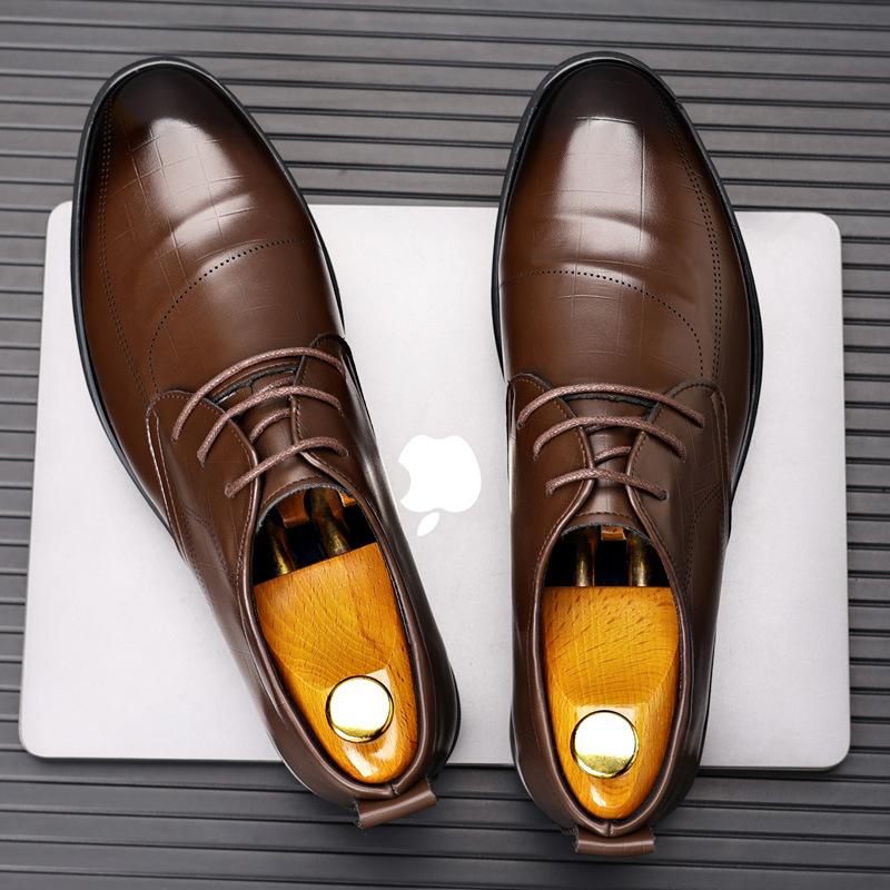 Мода Новый Дизайнер Весна Осень Мужская Кожаная Обувь Деловая Формальная Повседневная Рабочая Обувь Мужская Британский Костюм Жених Свадебная Обувь Мужская