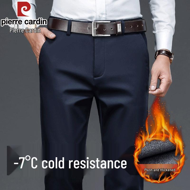 Pierre Cardin Мужские утепленные брюки в стиле business casual с флисовой подкладкой