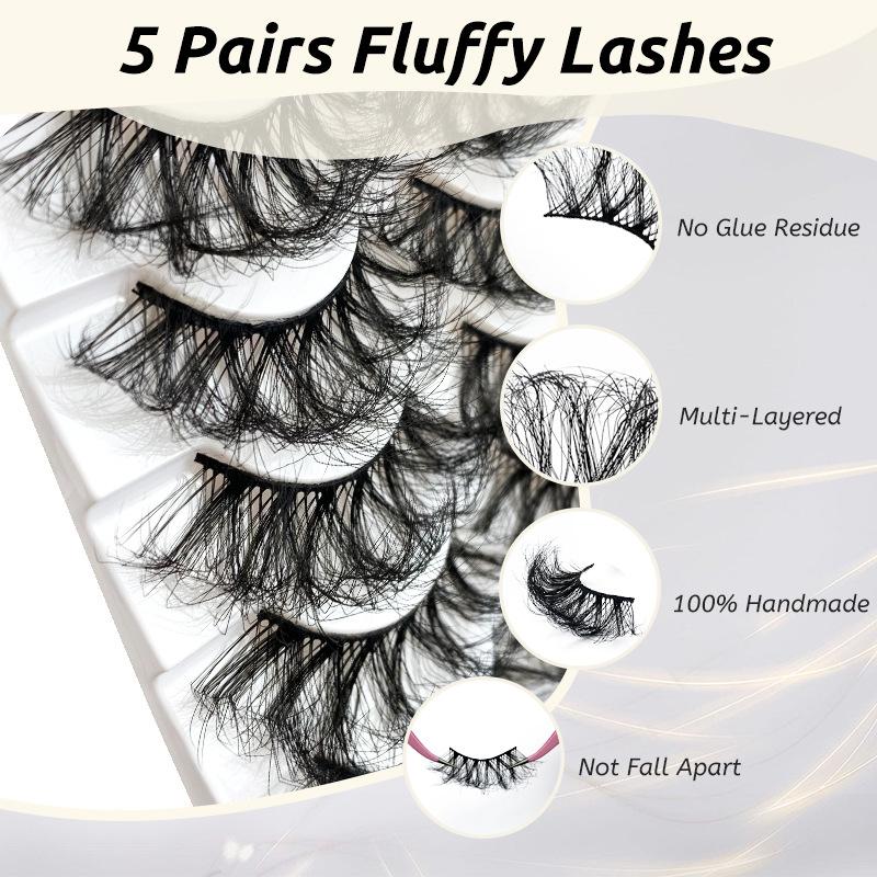 Fluffy Lashes False Eyelashes Makeup Tools Natural Long Thick Volume Eyelashes Beauty Fluffy Eyelashes Fox