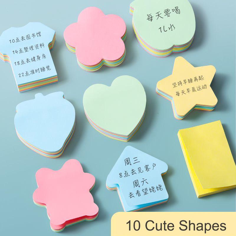 500/1000 Sheets Sticky Notes 3 Inch,Cute Shape Sticky Notes for Organizing,Reminders,To Do Lists,School Supplies,Office Products Self-Sticky Note Pads