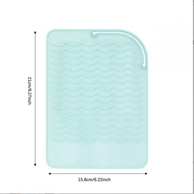 Travel Curling Iron Straightener Holder Non-Slip Pad Silicone Heat Protecting Pad