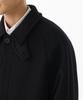 Musinsa Standard Cashmere Blend Oversized Minimal Balmacaan Coat [Black]