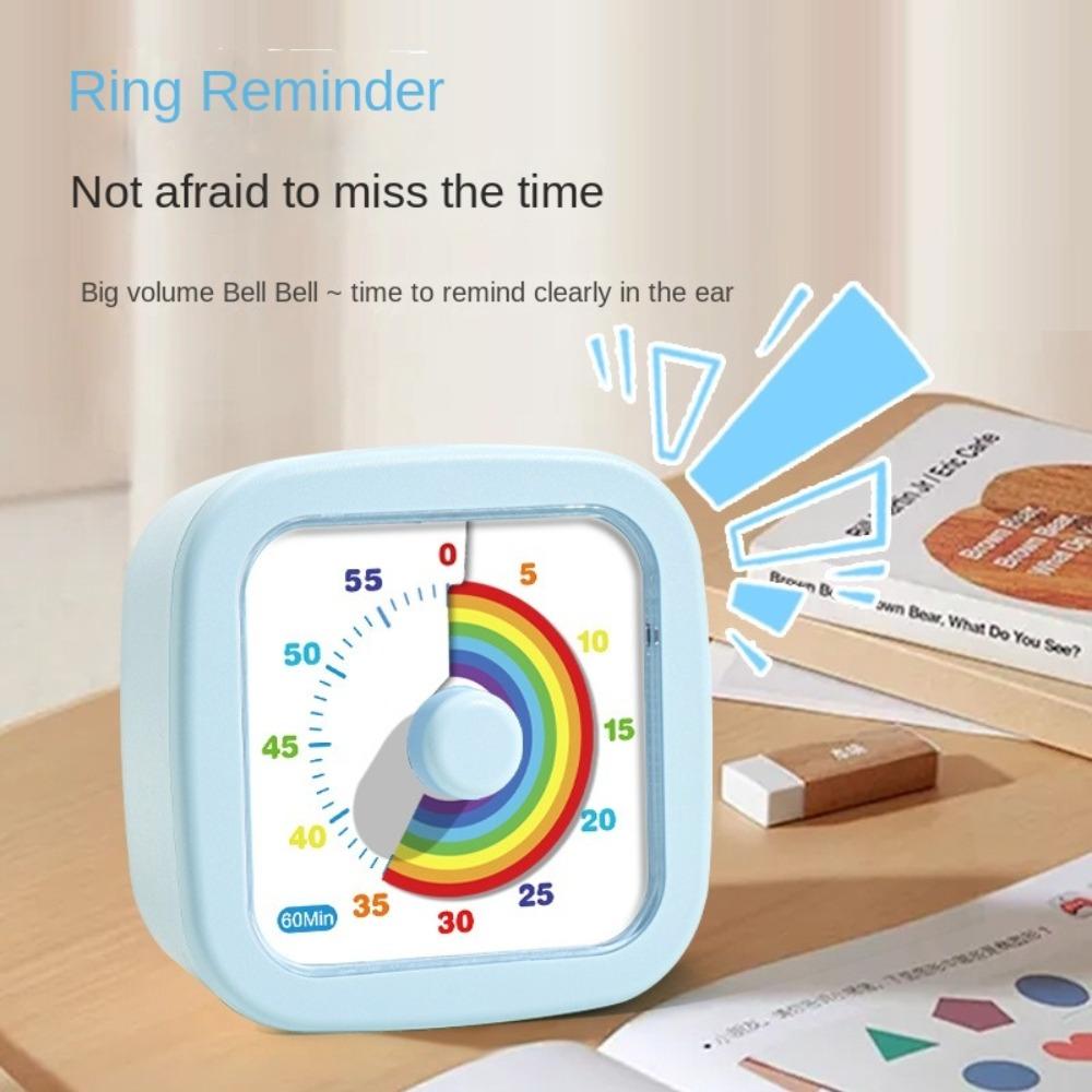 60 Minutes Visual Timer Round/Square Kitchen Timer Countdown Alarm Clock Kids Children Reminder