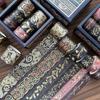 Ретро Ваcи Лента Серия с Золотой Фольгой Узор Искусство DIY Ручной Аккаунт Коллаж Подарочная Декорация Студенческие Канцтовары Крафт Лента
