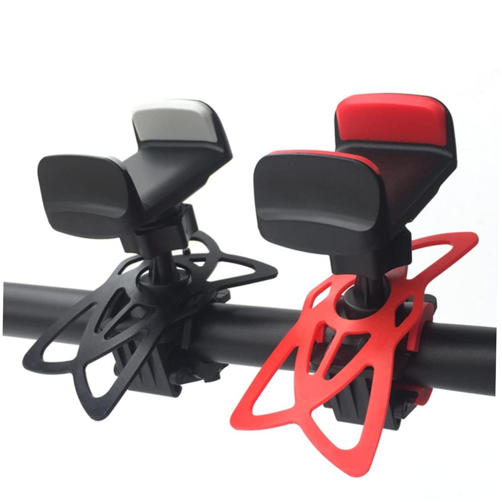 BELLIFFY Mountain Bike Phone Mount Bicycle Phone Holder Black Red 3.0-6.3 Inch Universal Phone Bracket 360 Degree Rotate Easy Non-