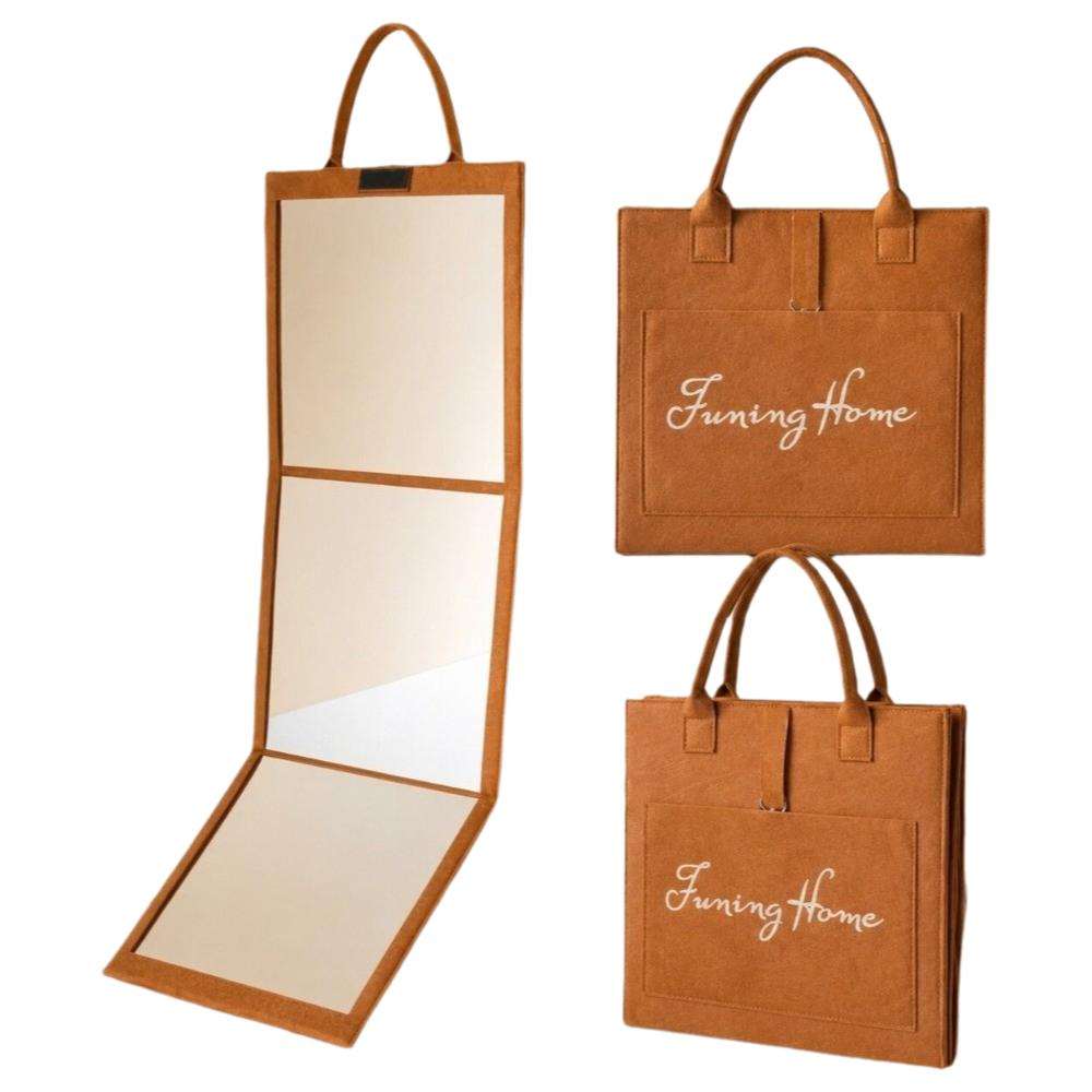 Can Be Flat Can Be Stand Foldable Full-Length Mirror Thoughtful Protection Makeup Mirror Dormitory