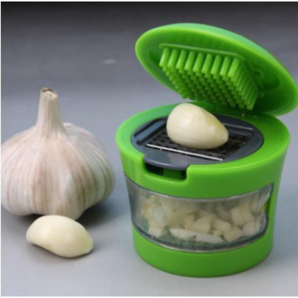 Multifunctional Garlic Chopper Manual Garlic Press Mincer for Vegetable Fruits Onions Pepper