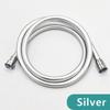 1.5m Flexible PVC Shower Hose G1/2 Connector Durable Anti-Rust Leak-Proof Gray Bathroom Pipe for Handheld Shower Head Accessorie