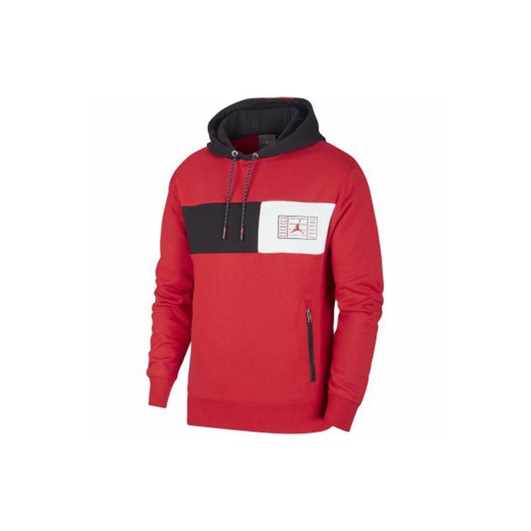 Мужские толстовки с капюшоном Air Jordan 11 Legacy Patchwork Red CU1510-687