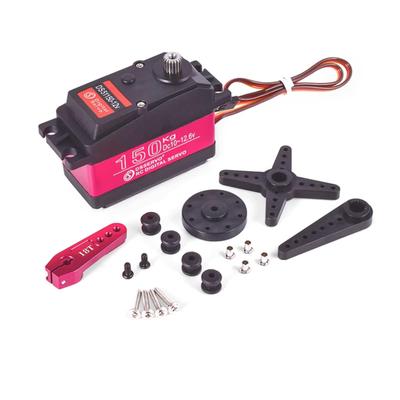 Rcmall DSServo DS51150 Цифровой сервопривод 150 кг, 12 В, Металлическая шестерня, Рейтинг IP67, с рычагом 18T для радиоуправляемых автомобилей масштаба 1/5 Baja и тяжелых роботов (180 градусов)