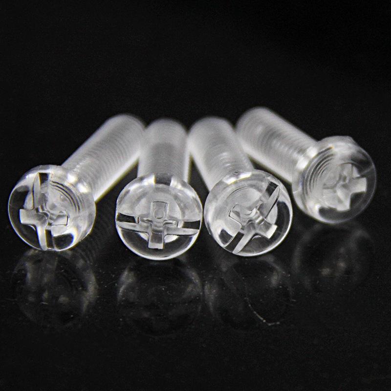 Acrylic Phillips Pan Head Screws: PC Translucent, Round Head, M2.5-M8