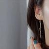 Длинные серьги с кисточками из нержавеющей стали 316L для женщин, элегантные простые серьги-капли золотого цвета, стильные ювелирные изделия в подарок