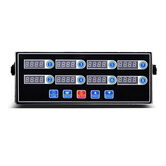 Кухонный таймер Корпус из нержавеющей стали Цифровой таймер обратного отсчета с 8-канальным светодиодным дисплеем Профессиональный таймер-калькулятор