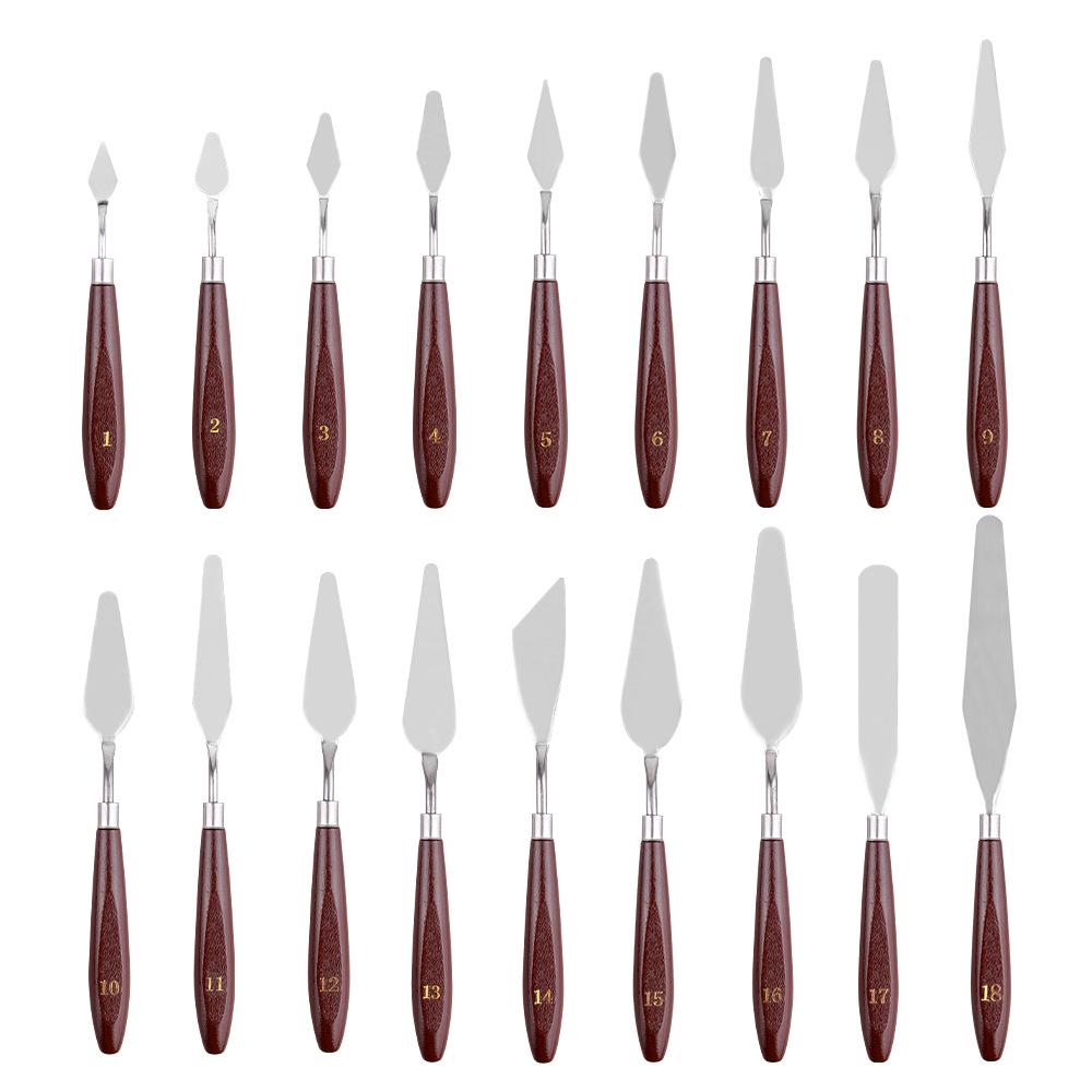 Professional Stainless Steel Acrylic Oil Painting Knife and Spatula Set for Beginners