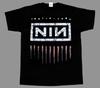 Черная футболка унисекс с короткими рукавами и длинными рукавами Nine Inch Nails Nin Logo Rock