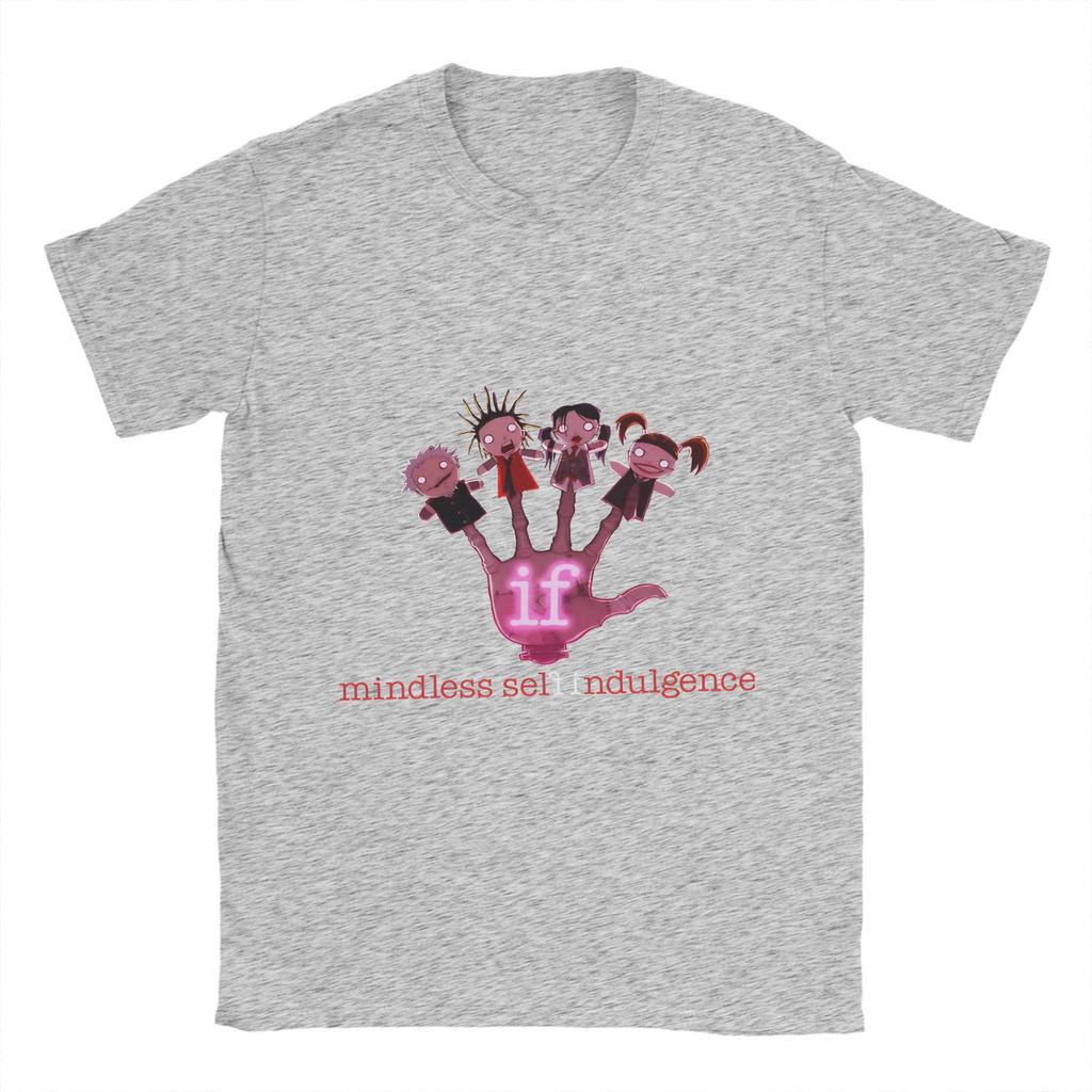 Мужские футболки Mindless Self Indulgence Винтажные хлопковые футболки с коротким рукавом Футболка с круглым вырезом Одежда Подарок