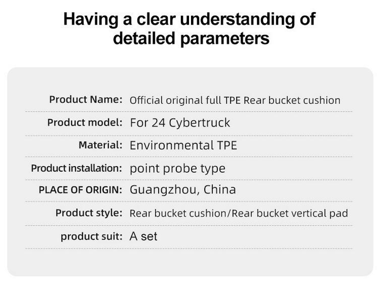 Tesla Cybertruck Trunk Mat 2024, TPE Rear Bed Mat