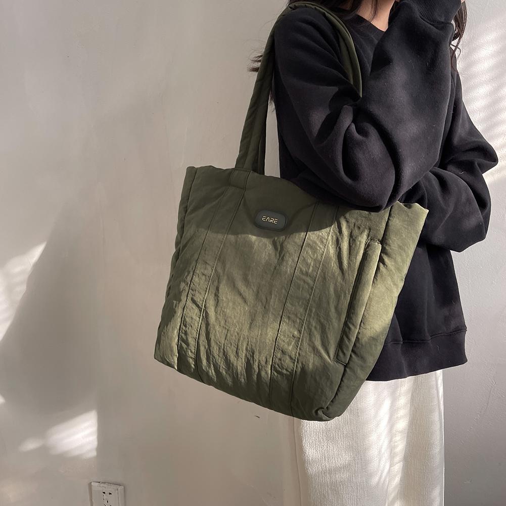 Сумки женские зимние сумки на плечо с хлопковой подкладкой однотонные большие сумки подмышками женские стеганые сумки для поездок на работу сумка-тоут