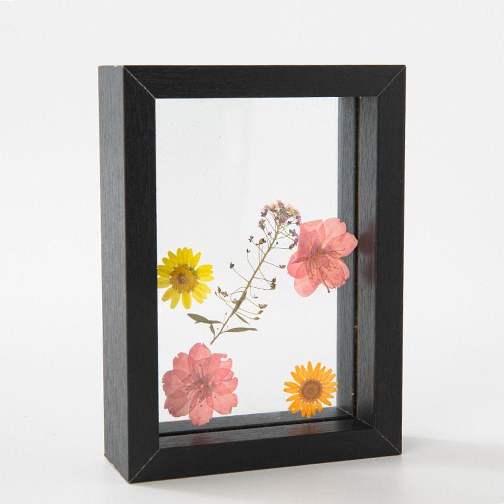 Деревянная Рамка для Образцов Листьев со Стеклом Прозрачная Двусторонняя Рамка для Фотографий Утолщенная Рамка для Рисунков и Произведений Искусства