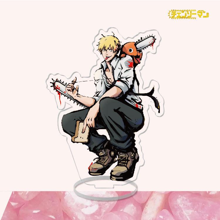 Аниме бензопила человек акриловая подставка для персонажей косплей окрашенный декор стола орнамент подарок модели «сделай сам»