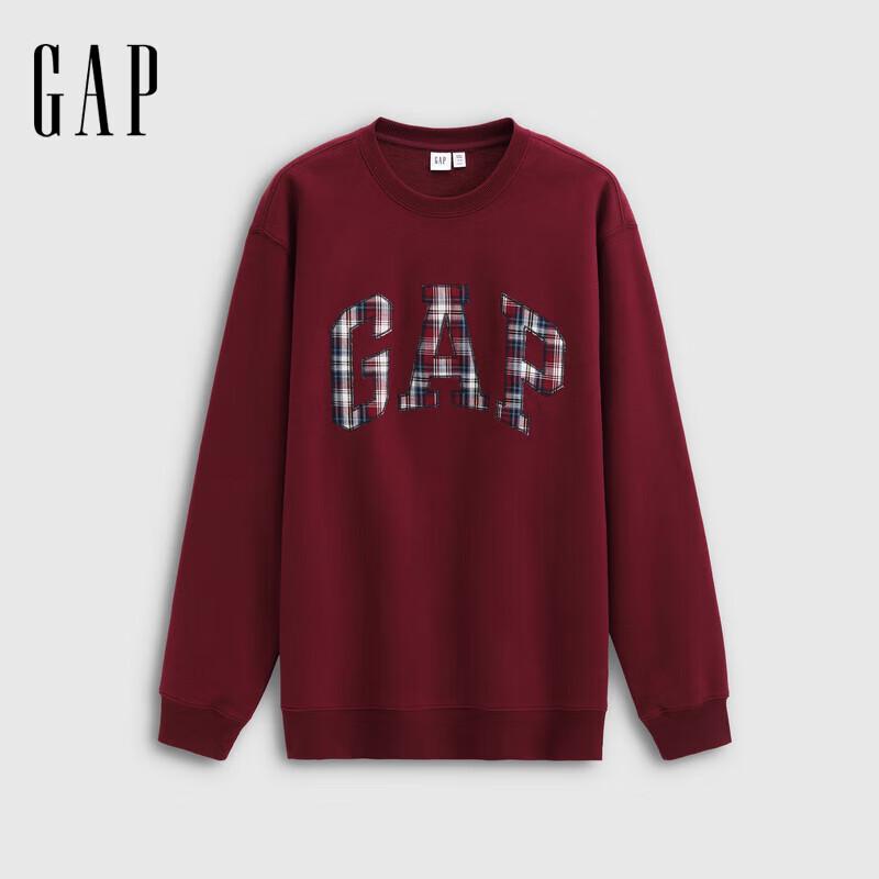 Толстовка унисекс из флиса Gap с вышитым логотипом в клетку