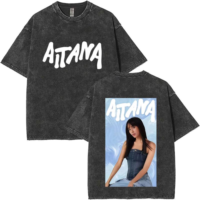 Butterfly Aitana Fashion Graphic Retro Washed Tshirt Men Women Short Sleeve Cotton T Shirts Aesthetic Trend Cotton YK Clothing