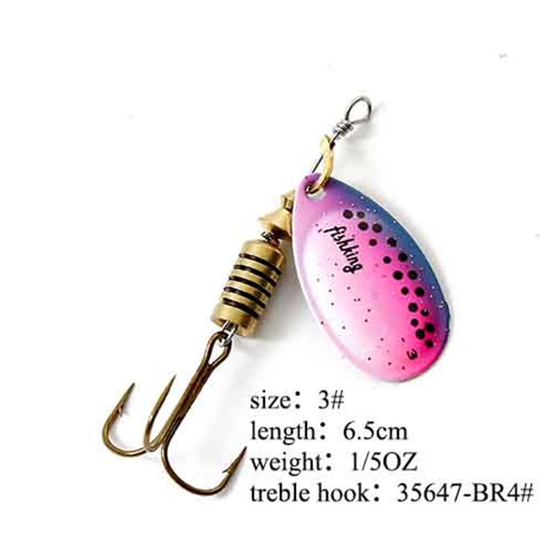 Рыболовная приманка FISH KING Spinner Bait, 1 шт., жесткая приманка для окуня, ложка с тройным крючком, снасти высокого качества