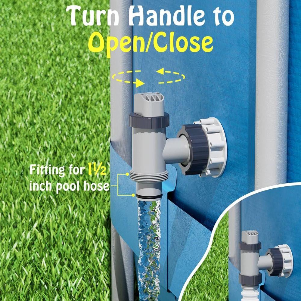 Easy Installation Pool Plunger Valve On/Off Control Above Ground Pool Valve