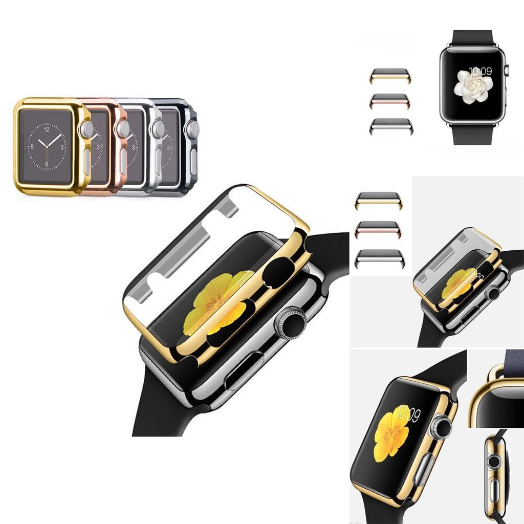 Защитный чехол для Apple Watch, жесткий чехол с гальваническим покрытием из поликарбоната, защитный рукав