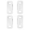 2Set Barn Door Stopper Carbon Steel Plastic White Hardware Accessories Fit for Dormitory Hotel Cabinet