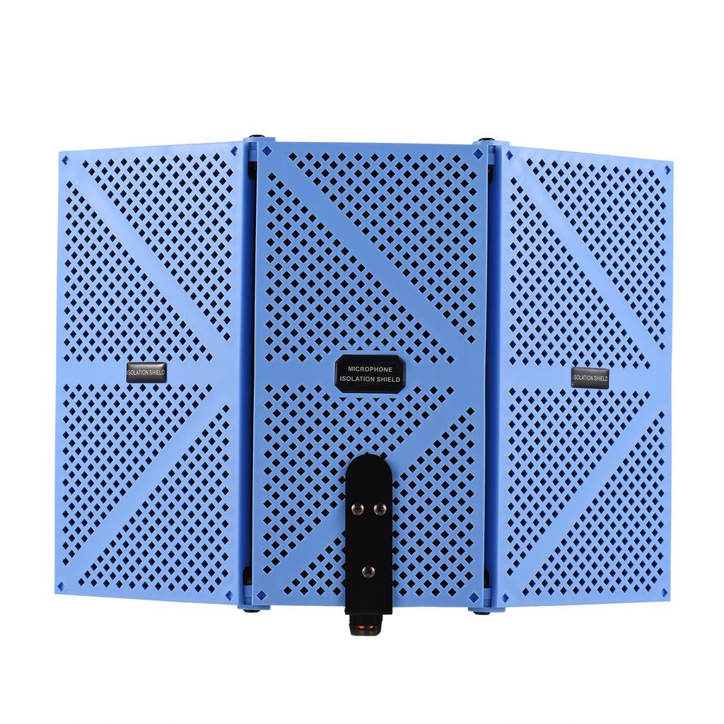 3-дверный профессиональный студийный микрофон для записи, изолирующий экран, складной поп-фильтр, микрофон, ветер