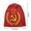СССР Молот Серп Зимняя Теплая Шапочка Homme с напуском Шапка-бини CCCP Русский Советский Флаг Лыжные Черепа Шапочки Кепка для Женщин Унисекс